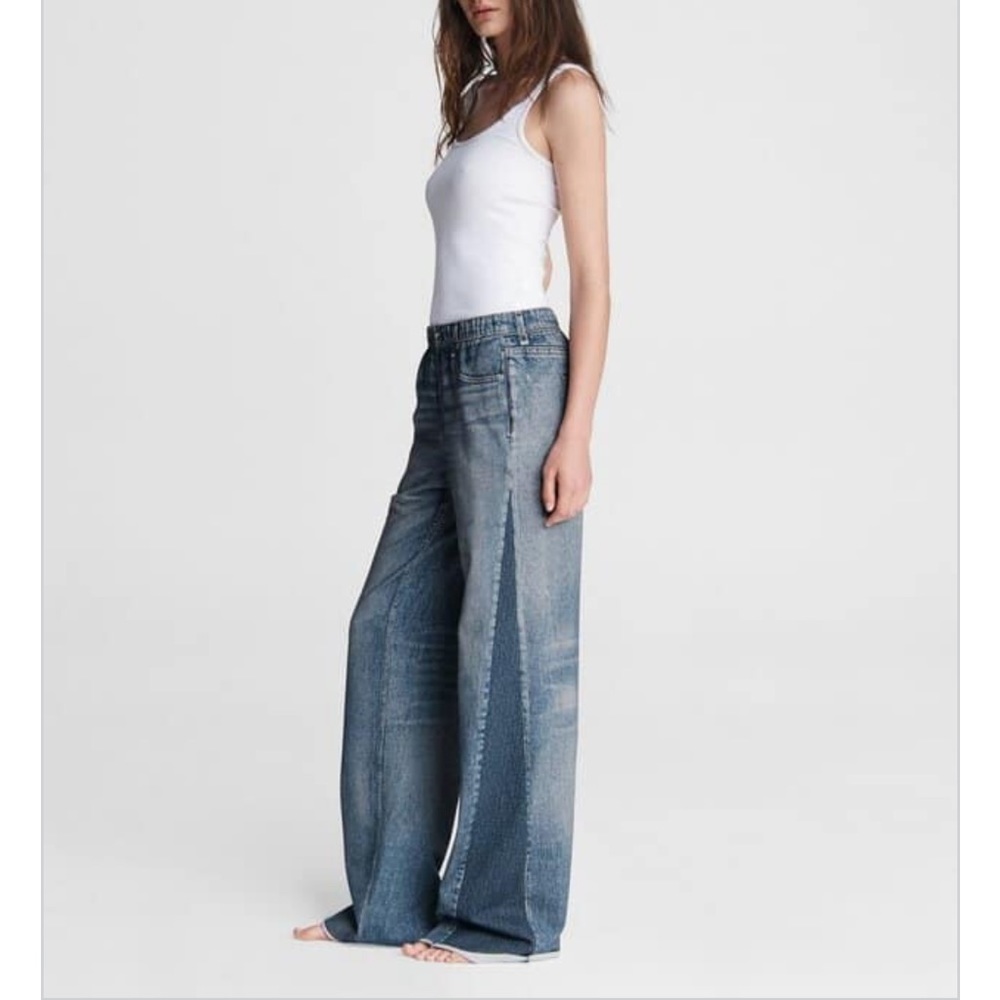 rag & bone Blue Wide Leg Pants